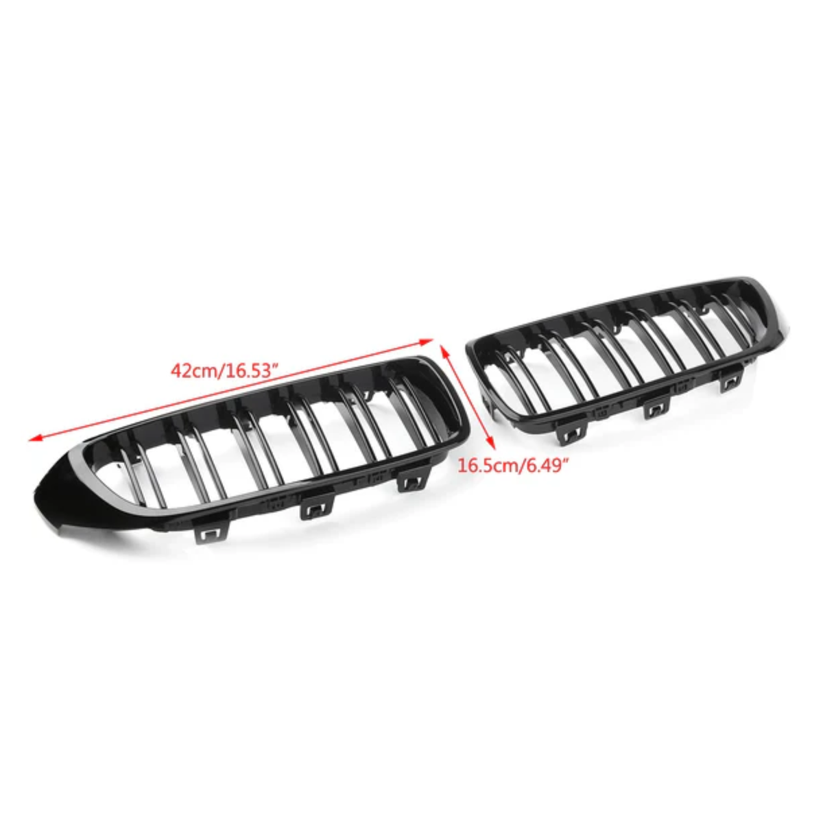 Dual-Stripe Kidney Grille (M Performance - Gloss Black) – BMW 4 Series F32(14–20)