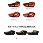 Rear OLED Dragon Scale Tail Lights (Smoke Black) – BMW 3 Series F30 & M3 F80 (13–18)
