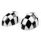 Checkered Mirror Caps Pair – MINI R-Series R55/R56/R57/R58/R59/R60/R61 (07-16)