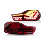 Rear M4-GTS Style OLED Tail Lights Upgrade (Dragon Scale / Red) - BMW 1-Series F20 / F21 LCI (15–18)
